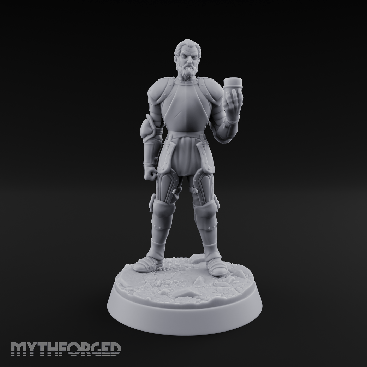 Toasting with Booze Human Fighter Miniature for Dungeons and Dragons, Pathfinder or other TTRPGs