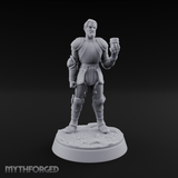 Toasting with Booze Human Fighter Miniature for Dungeons and Dragons, Pathfinder or other TTRPGs