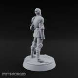 Toasting with Booze Human Fighter Miniature for Dungeons and Dragons, Pathfinder or other TTRPGs