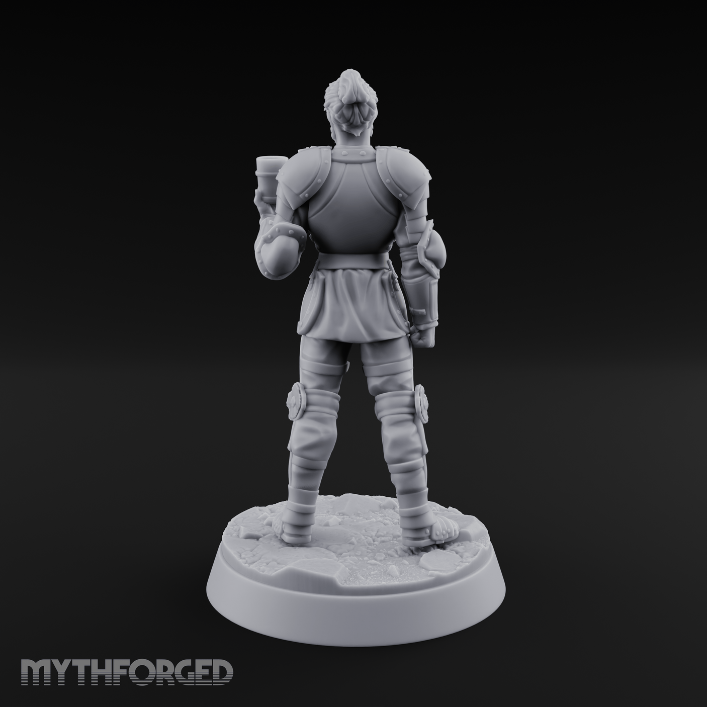 Toasting with Booze Human Fighter Miniature for Dungeons and Dragons, Pathfinder or other TTRPGs