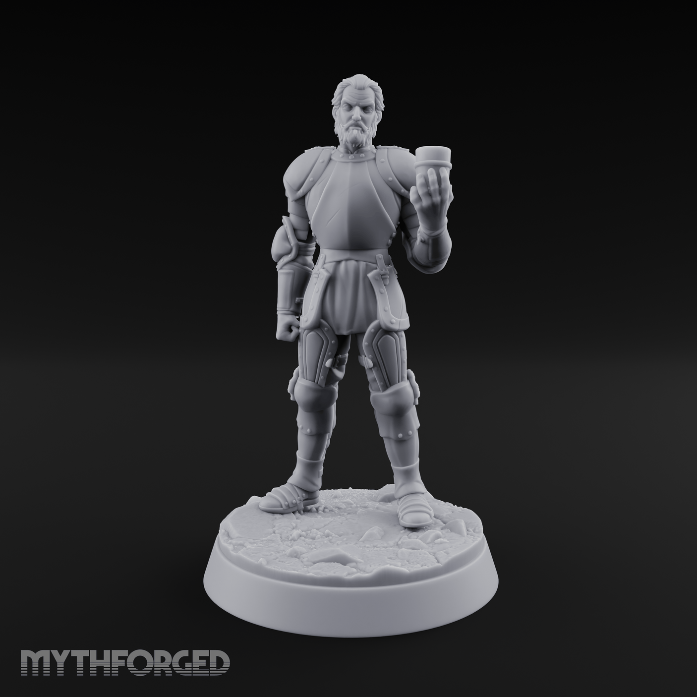 Toasting with Booze Human Fighter Miniature for Dungeons and Dragons, Pathfinder or other TTRPGs