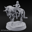 Regal Rider Commanding Noble Miniature for Dungeons and Dragons, Pathfinder or other TTRPGs