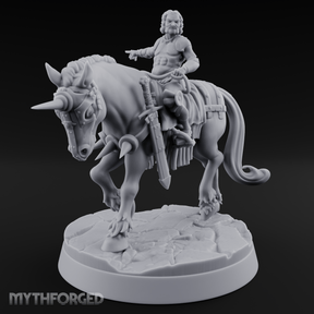 Regal Rider Commanding Noble Miniature for Dungeons and Dragons, Pathfinder or other TTRPGs