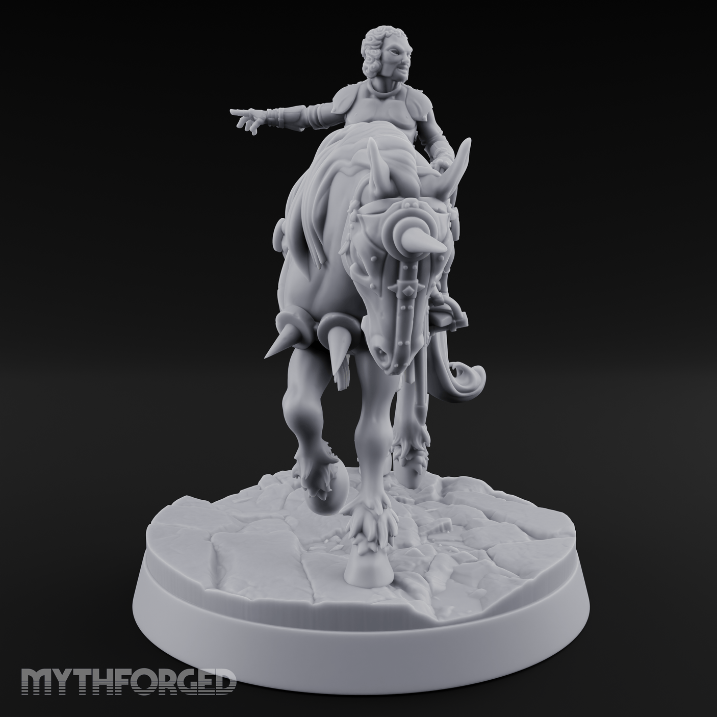 Regal Rider Commanding Noble Miniature for Dungeons and Dragons, Pathfinder or other TTRPGs