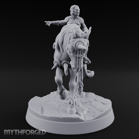 Regal Rider Commanding Noble Miniature for Dungeons and Dragons, Pathfinder or other TTRPGs