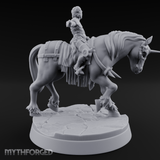 Regal Rider Commanding Noble Miniature for Dungeons and Dragons, Pathfinder or other TTRPGs