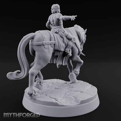 Regal Rider Commanding Noble Miniature for Dungeons and Dragons, Pathfinder or other TTRPGs