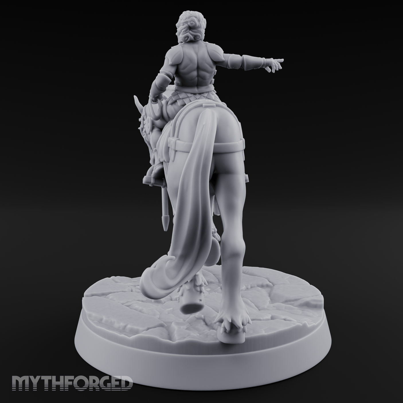 Regal Rider Commanding Noble Miniature for Dungeons and Dragons, Pathfinder or other TTRPGs