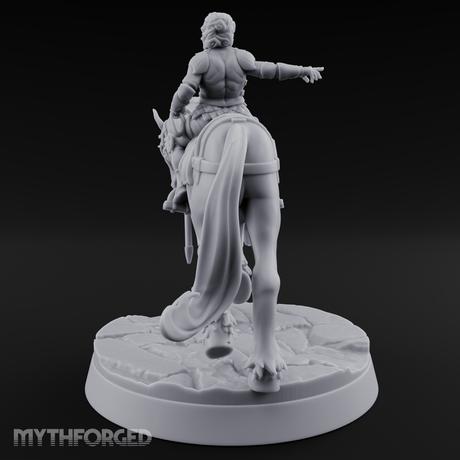 Regal Rider Commanding Noble Miniature for Dungeons and Dragons, Pathfinder or other TTRPGs