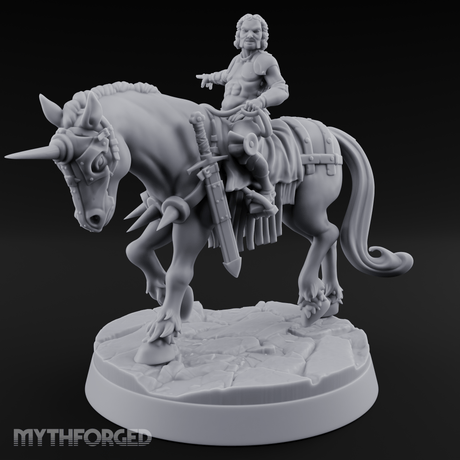 Regal Rider Commanding Noble Miniature for Dungeons and Dragons, Pathfinder or other TTRPGs