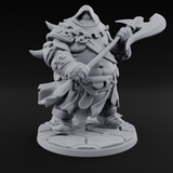 Belly Out Chopping Human Executioner Miniature for Dungeons and Dragons, Pathfinder or other TTRPGs