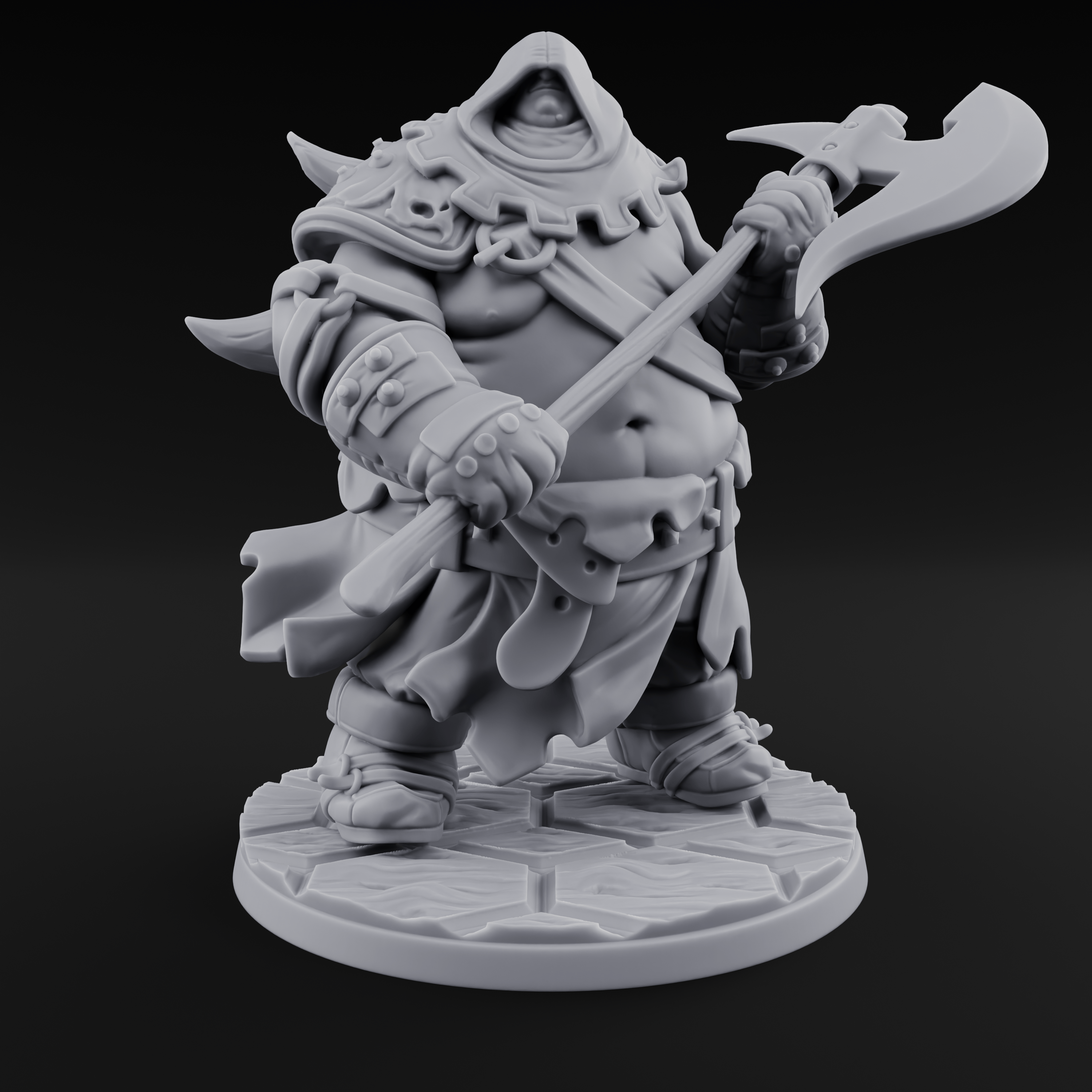 Belly Out Chopping Human Executioner