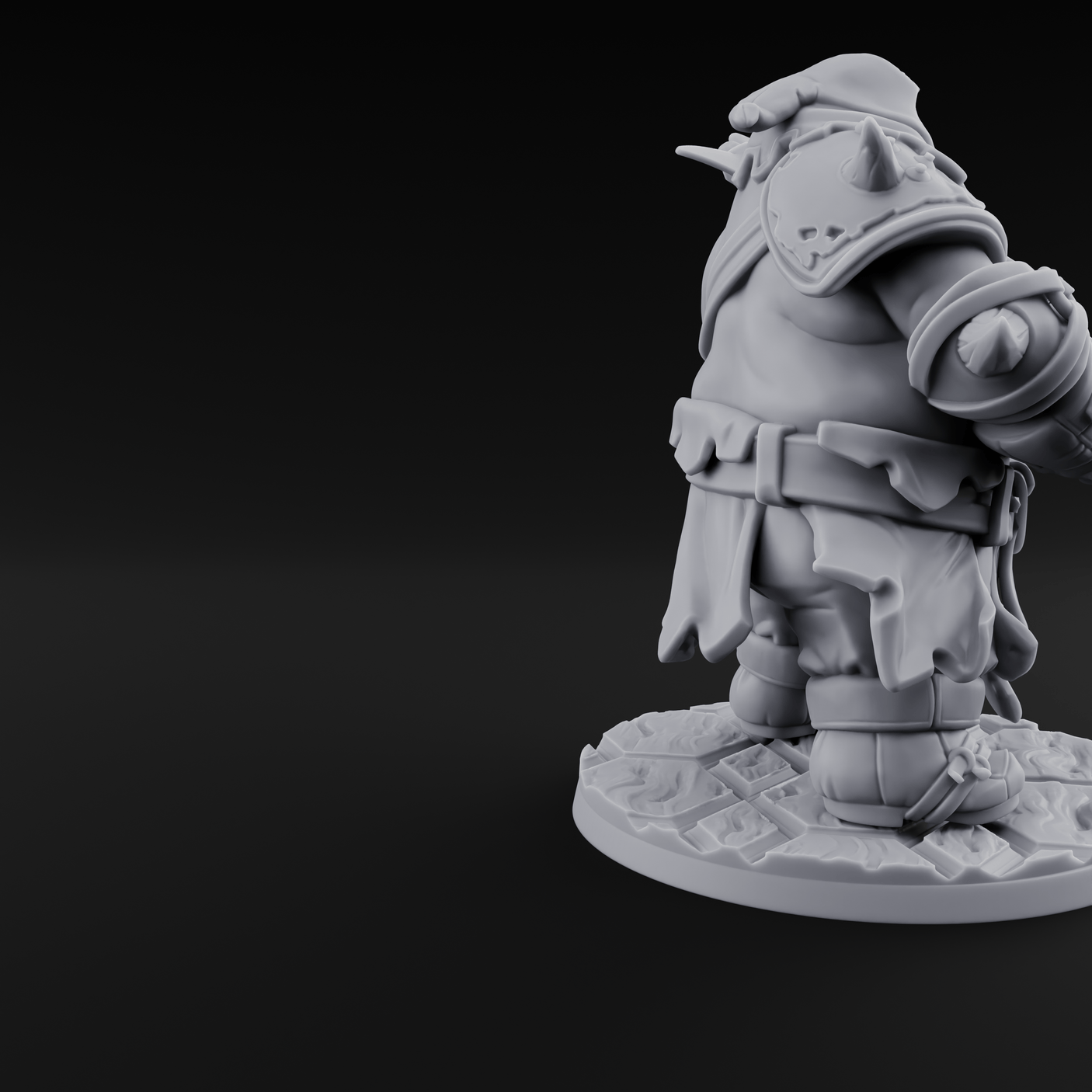 Belly Out Chopping Human Executioner Miniature for Dungeons and Dragons, Pathfinder or other TTRPGs