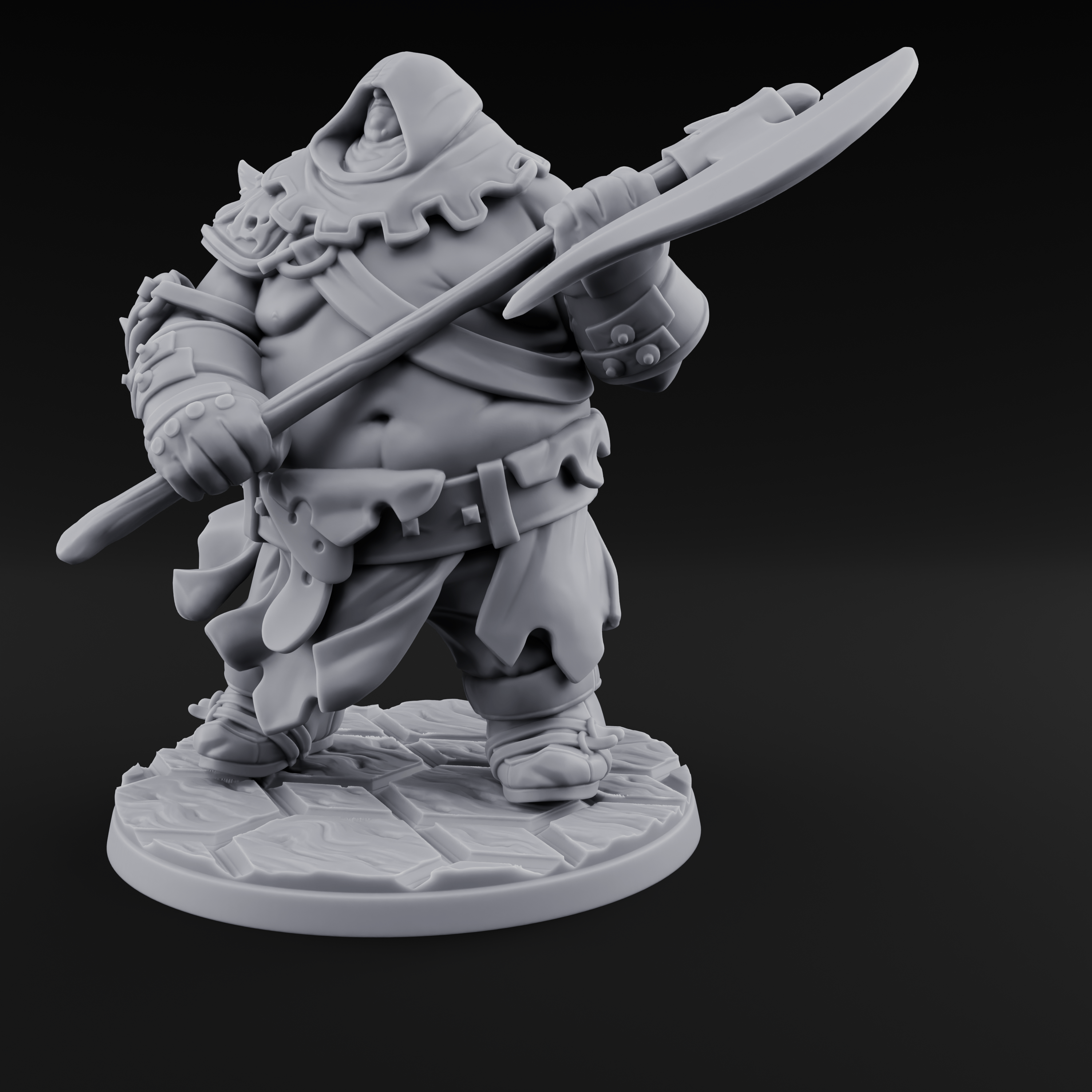 Belly Out Chopping Human Executioner