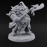 Belly Out Chopping Human Executioner Miniature for Dungeons and Dragons, Pathfinder or other TTRPGs