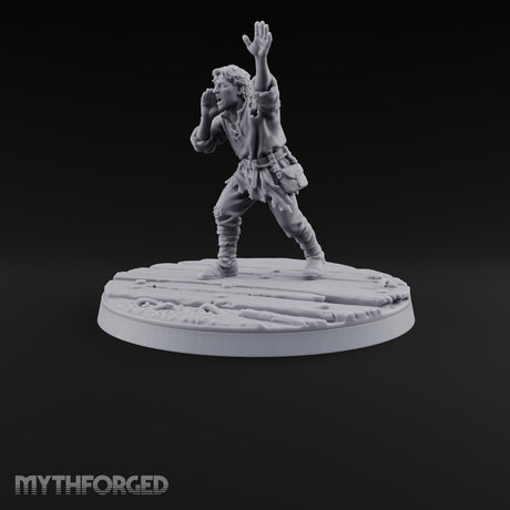 Cast Adrift Human Exile F Miniature for Dungeons and Dragons, Pathfinder or other TTRPGs