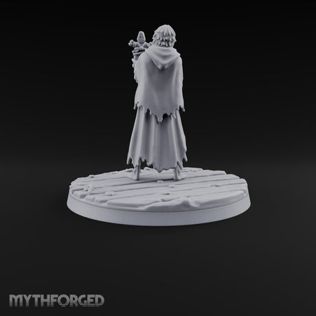 Cast Adrift Human Exile E Miniature for Dungeons and Dragons, Pathfinder or other TTRPGs