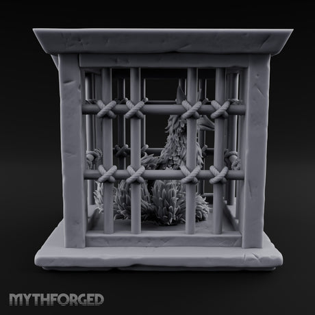 Fox Fur Fluffed, Fee Unpaid Stone Kitsune Pet Cage
