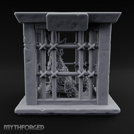 Fox Fur Fluffed, Fee Unpaid Stone Kitsune Pet Cage