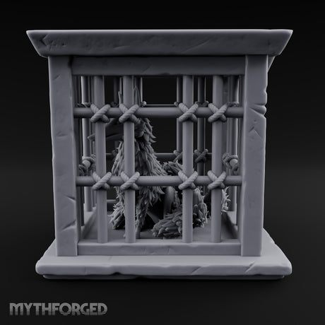 Fox Fur Fluffed, Fee Unpaid Stone Kitsune Pet Cage