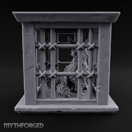 Fox Fur Fluffed, Fee Unpaid Stone Kitsune Pet Cage