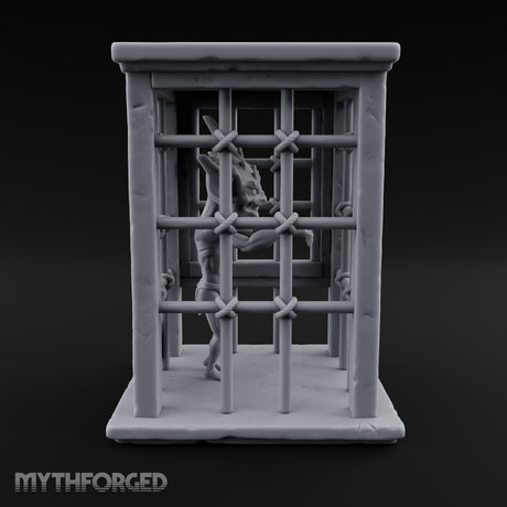 Bars Won't Stop the Snarl Wooden Goblin Prison Cage