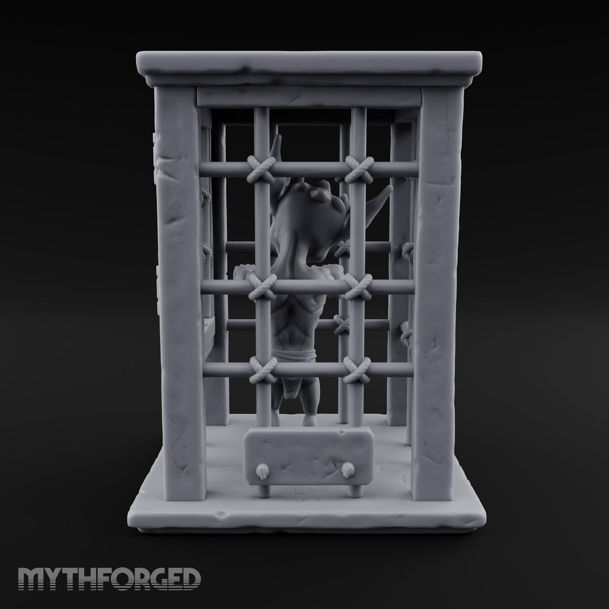 Bars Won't Stop the Snarl Wooden Goblin Prison Cage
