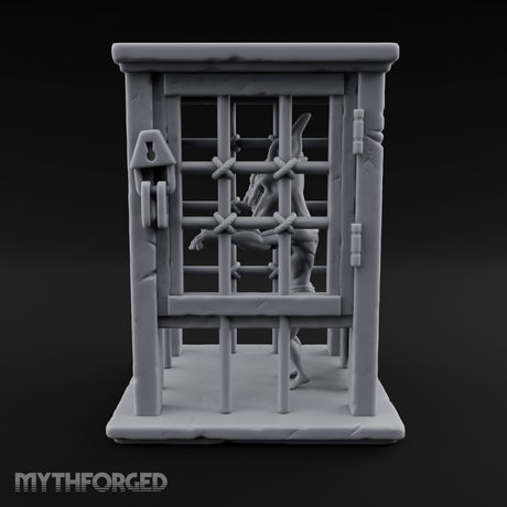 Bars Won't Stop the Snarl Wooden Goblin Prison Cage