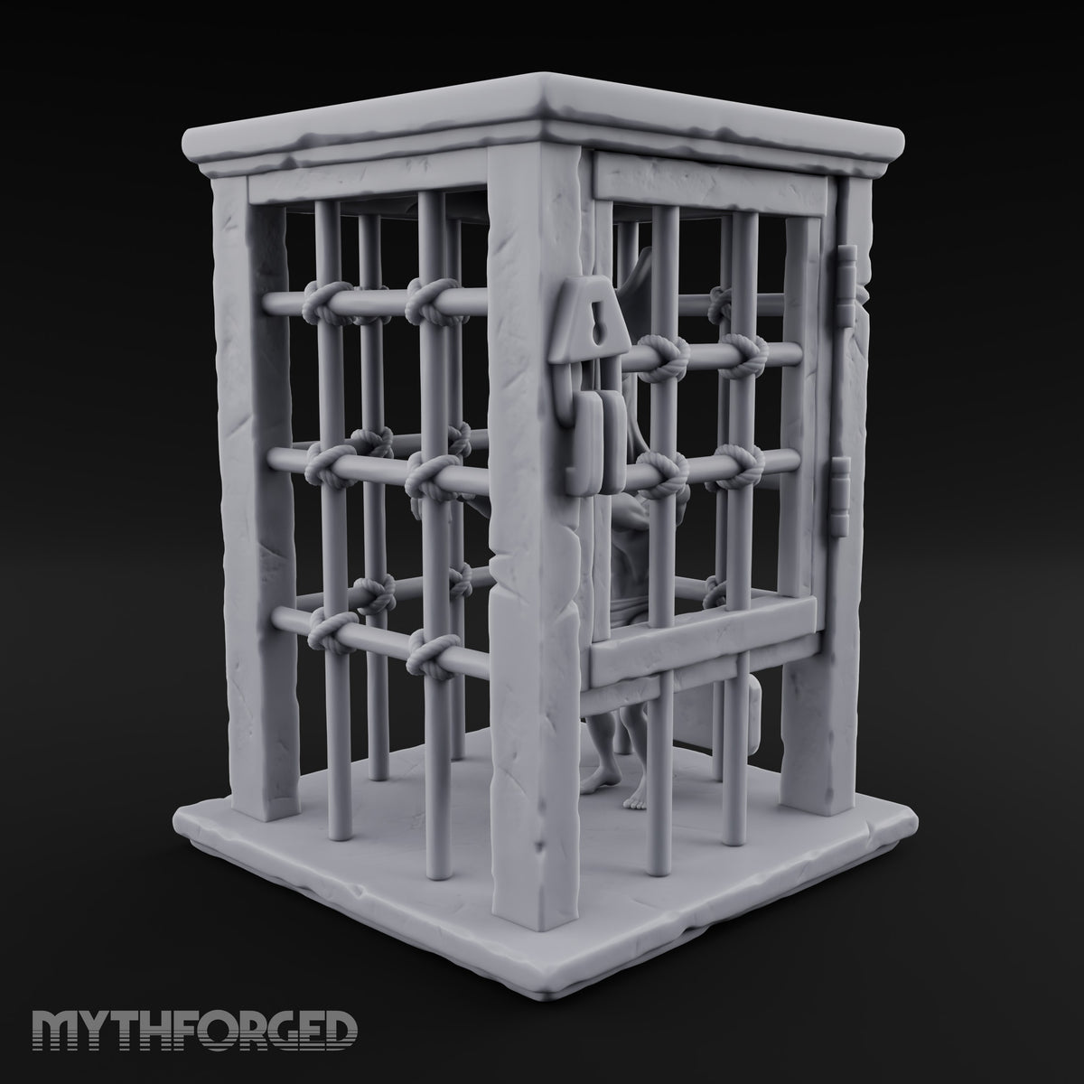 Bars Won't Stop the Snarl Wooden Goblin Prison Cage