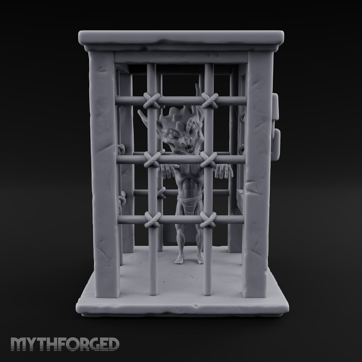 Bars Won't Stop the Snarl Wooden Goblin Prison Cage