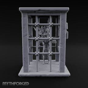 Bars Won't Stop the Snarl Wooden Goblin Prison Cage