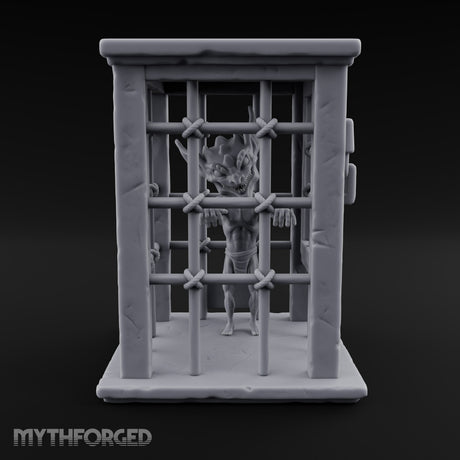 Bars Won't Stop the Snarl Wooden Goblin Prison Cage