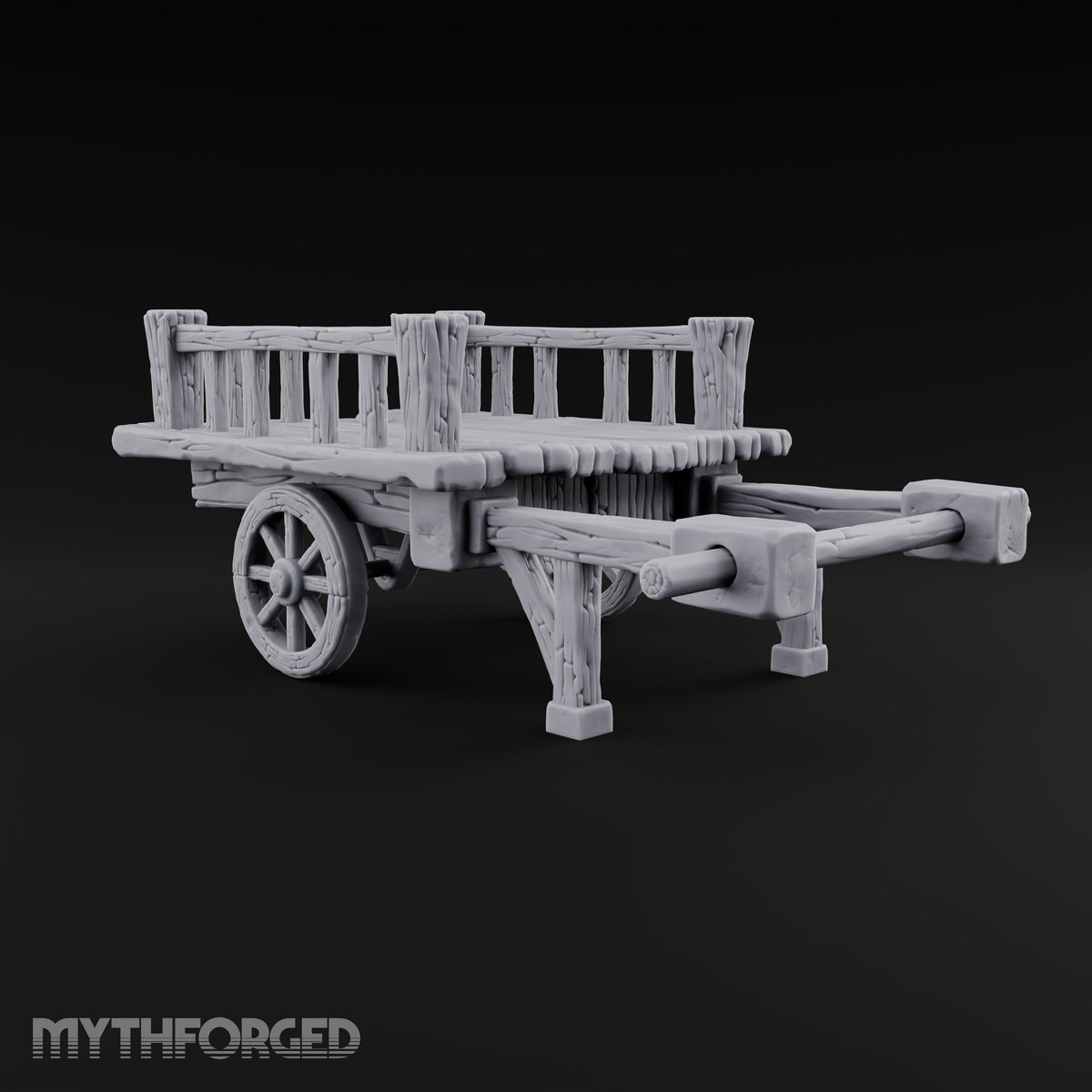Shafts Down, Cages Pending Wooden Pet Vendor Cart