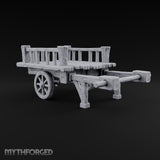 Shafts Down, Cages Pending Wooden Pet Vendor Cart