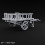 Shafts Down, Cages Pending Wooden Pet Vendor Cart
