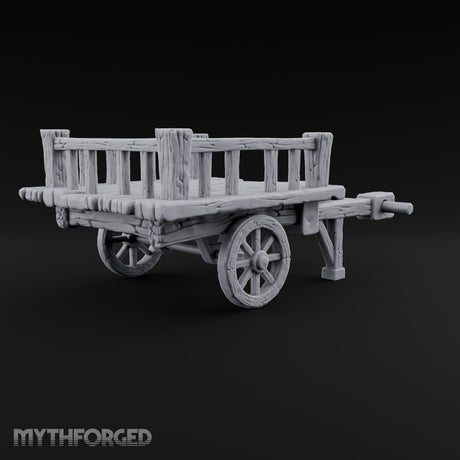 Shafts Down, Cages Pending Wooden Pet Vendor Cart