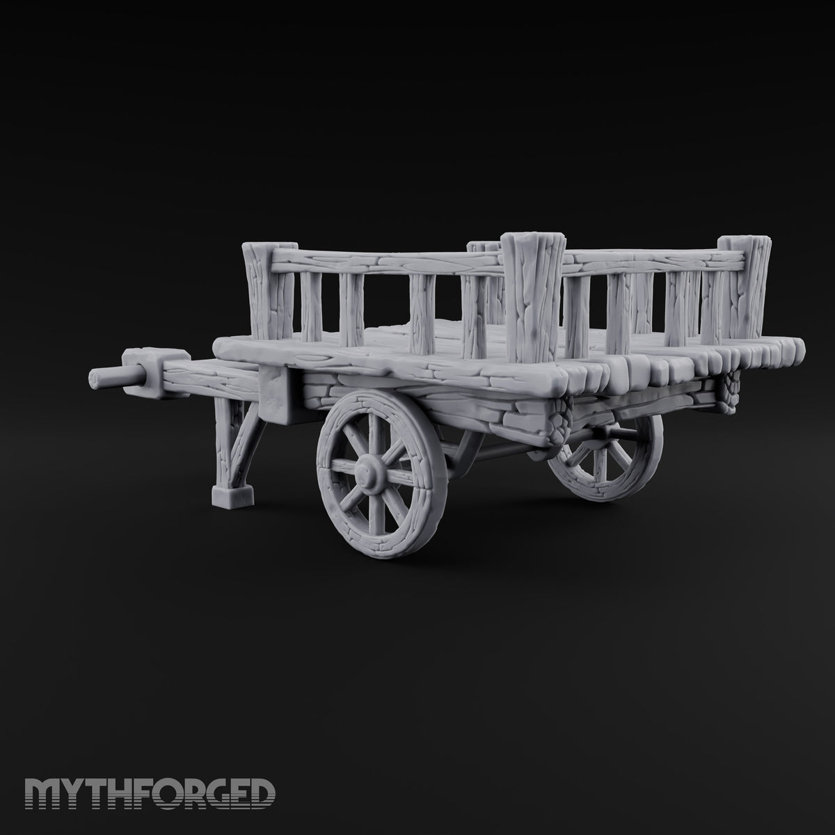 Shafts Down, Cages Pending Wooden Pet Vendor Cart