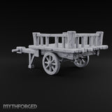 Shafts Down, Cages Pending Wooden Pet Vendor Cart