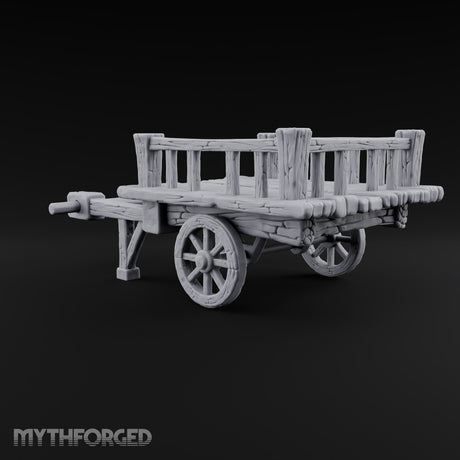 Shafts Down, Cages Pending Wooden Pet Vendor Cart
