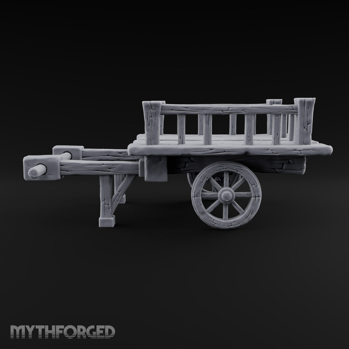 Shafts Down, Cages Pending Wooden Pet Vendor Cart