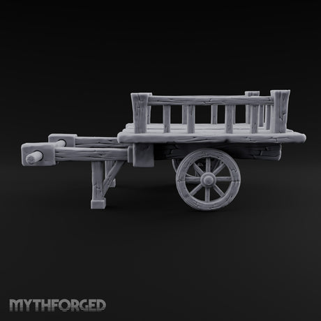 Shafts Down, Cages Pending Wooden Pet Vendor Cart