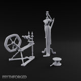 Nothing Off the Peg Tailor Mannequin and Spinning Wheel