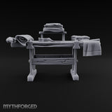 Hemmed In by Linen Wooden Fabric Display Table