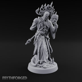 Face Borrowing Lich Sorcerer Miniature for Dungeons and Dragons, Pathfinder or other TTRPGs