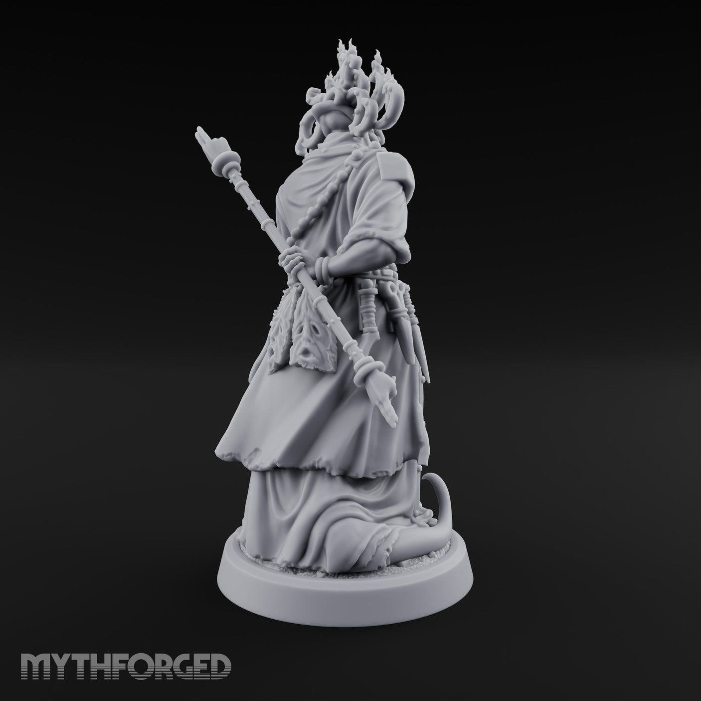 Face Borrowing Lich Sorcerer Miniature for Dungeons and Dragons, Pathfinder or other TTRPGs