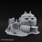 Face-Carved Candle-Topped Barrel Ruins Miniature for Dungeons and Dragons, Pathfinder or other TTRPGs
