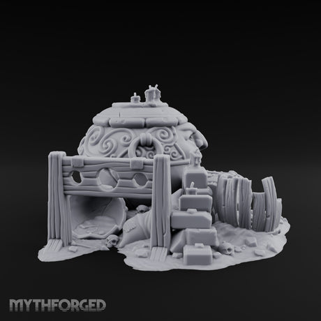 Face-Carved Candle-Topped Barrel Ruins Miniature for Dungeons and Dragons, Pathfinder or other TTRPGs