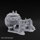 Face-Carved Candle-Topped Barrel Ruins Miniature for Dungeons and Dragons, Pathfinder or other TTRPGs