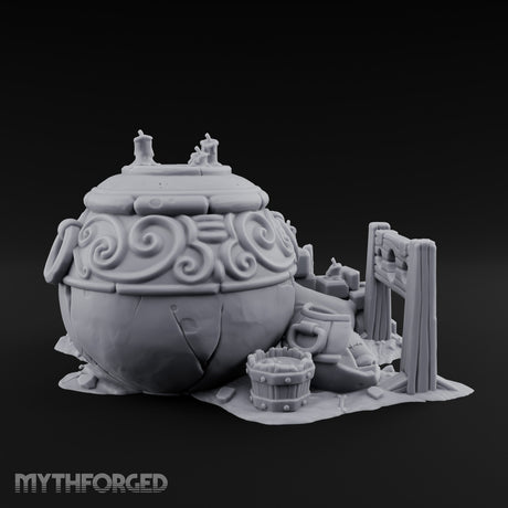 Face-Carved Candle-Topped Barrel Ruins Miniature for Dungeons and Dragons, Pathfinder or other TTRPGs