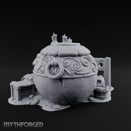 Face-Carved Candle-Topped Barrel Ruins Miniature for Dungeons and Dragons, Pathfinder or other TTRPGs